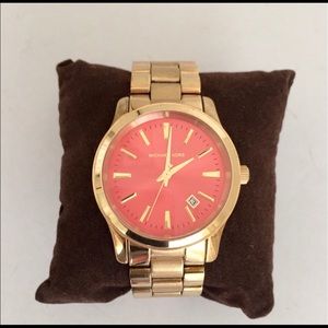 Michael Kors Runway Gold Orange Watch